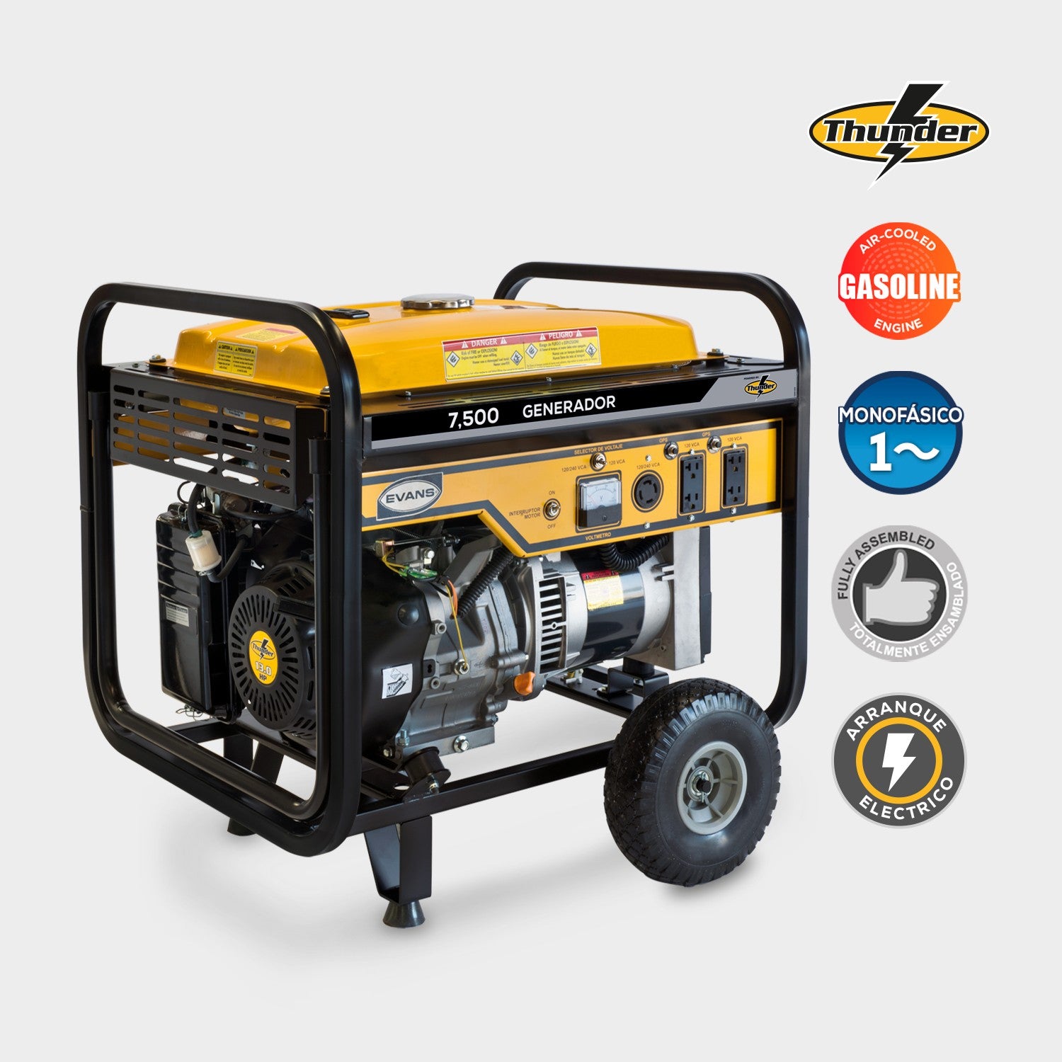 GENERADOR 7.0KVA 13.0HP A/EYM THUNDER - G75MG1300THWAE