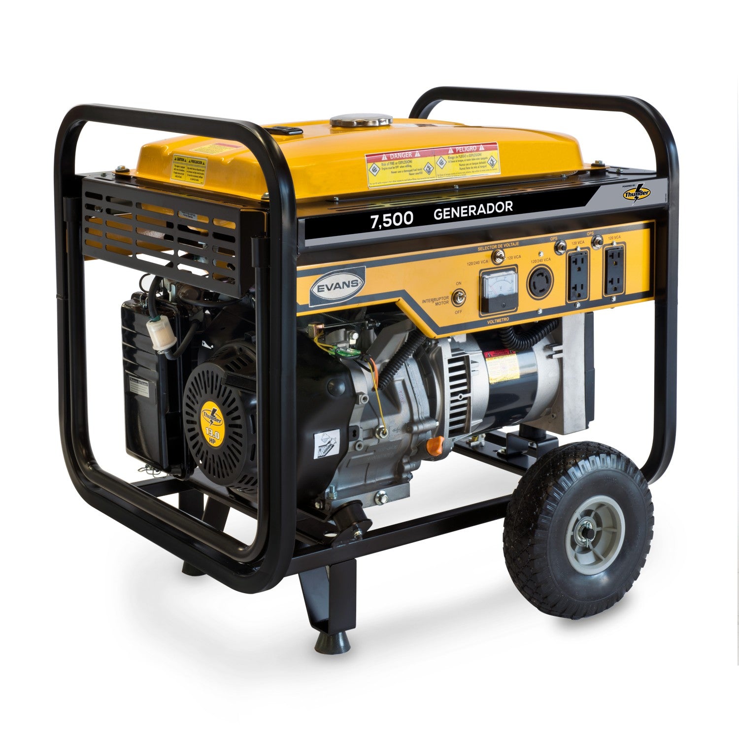 GENERADOR 7.0KVA 13.0HP A/M THUNDER - G75MG1300THW