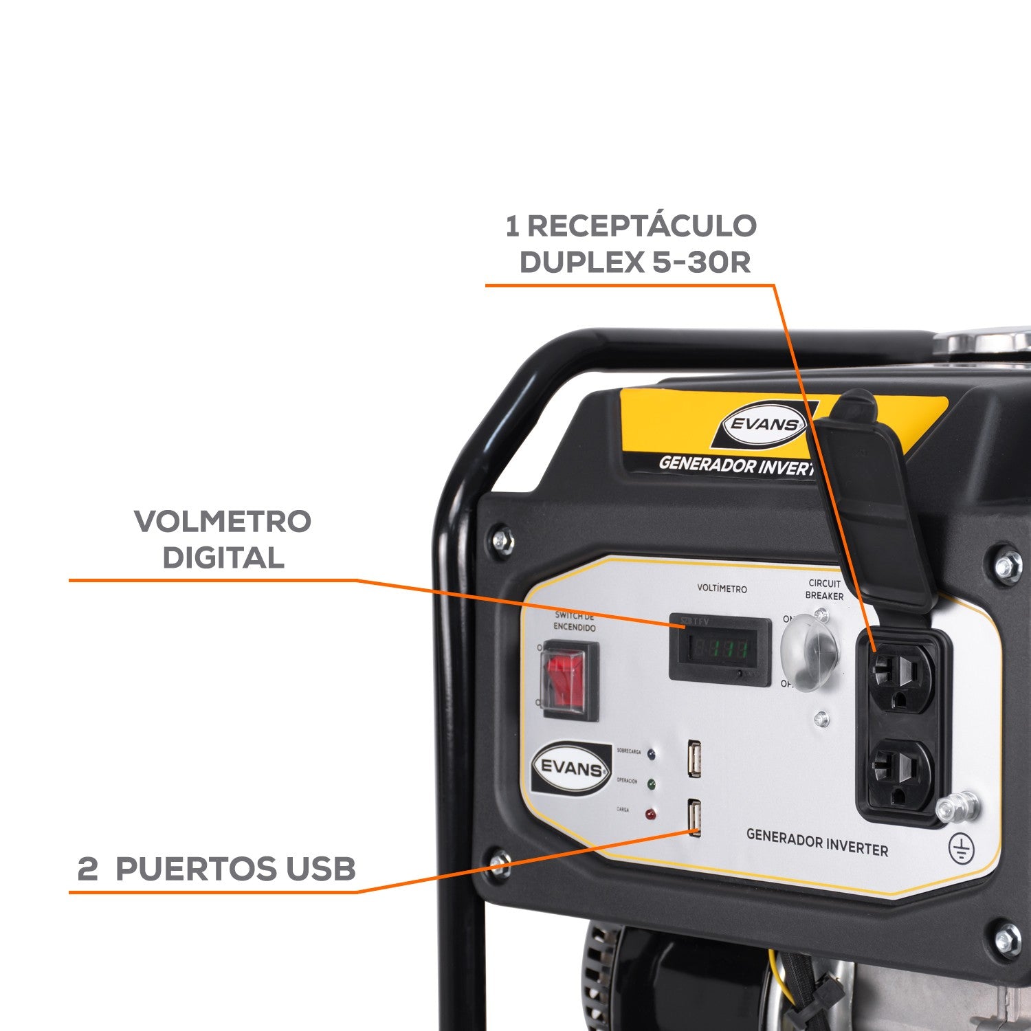 GENERADOR 3.5KVA 7.0HP THUNDER - GI35MG0700TH