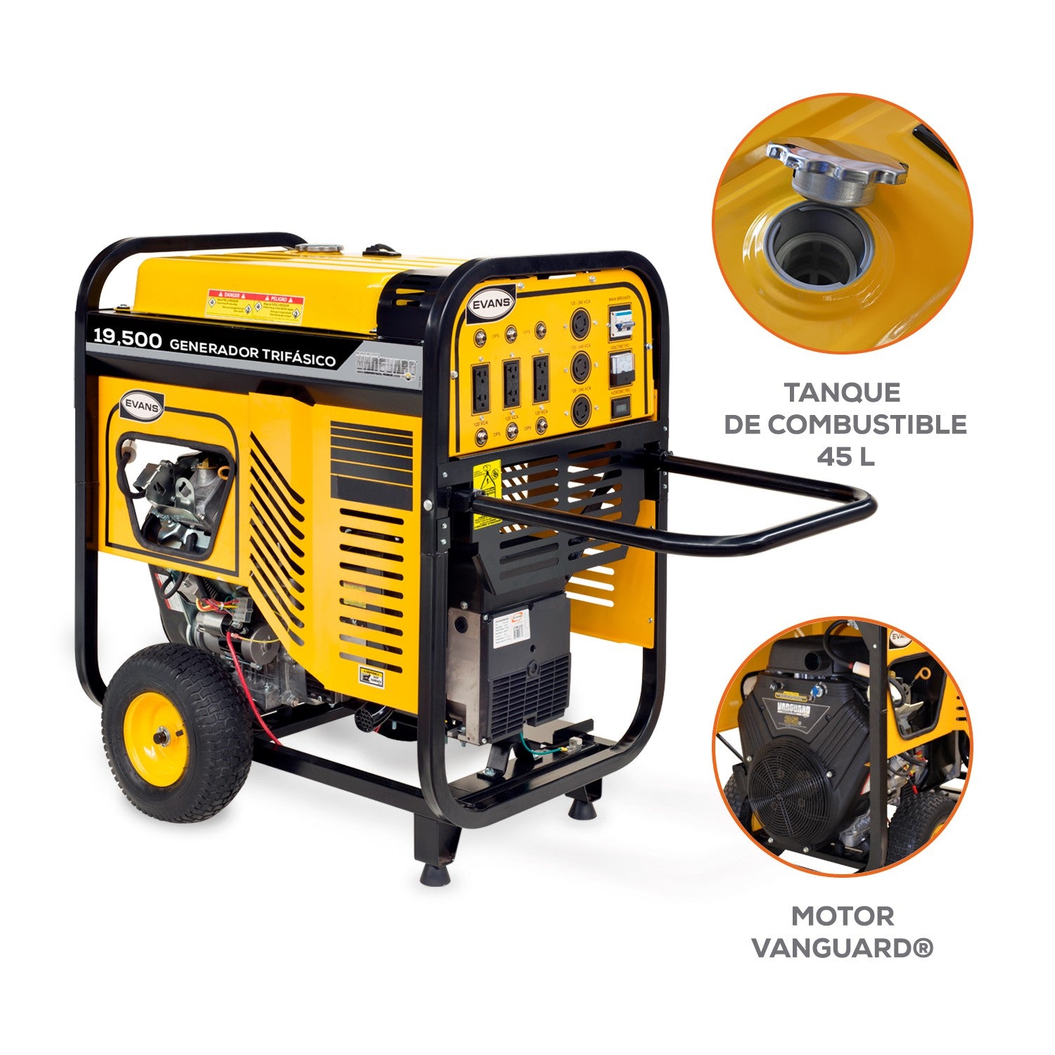 GENERADOR TRIFÁSICO 19.5KVA 35.0HP A/E B&S - GT190MG3500BS