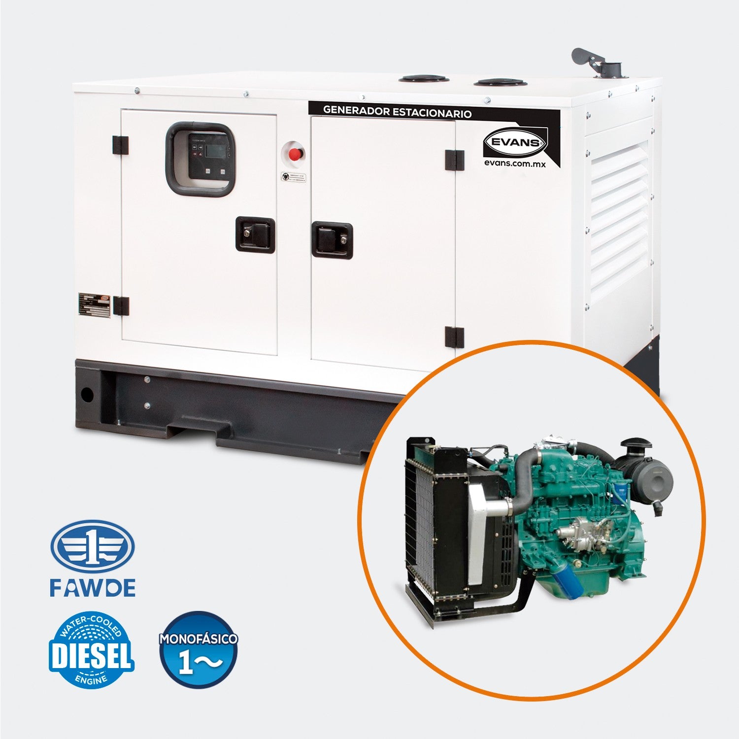 GENERADOR MONOFÁSICO 21.1KVA FAW DIESEL - GC33DM