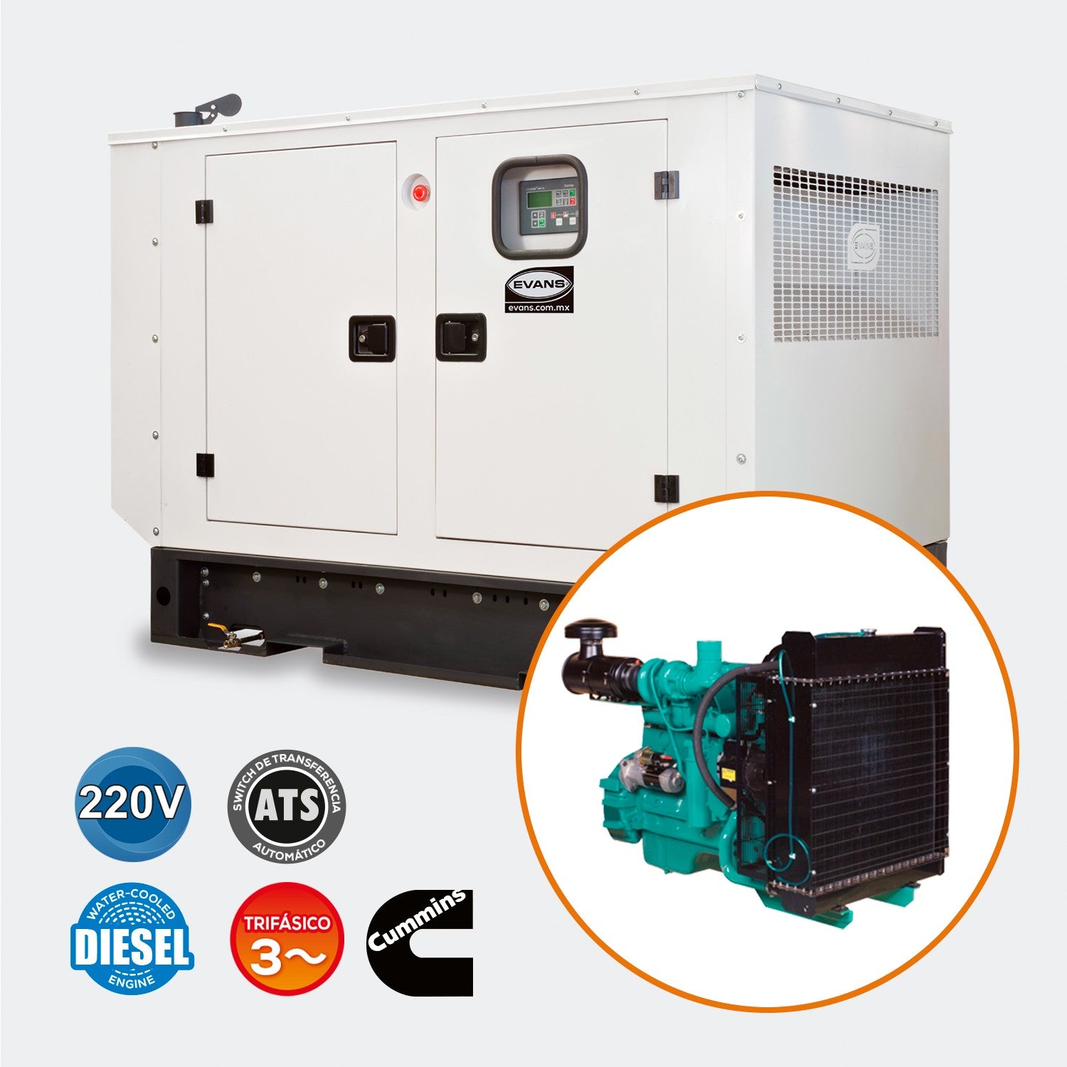 GENERADOR TRIFÁSICO 125KW CUMMINS- GTC153DA220