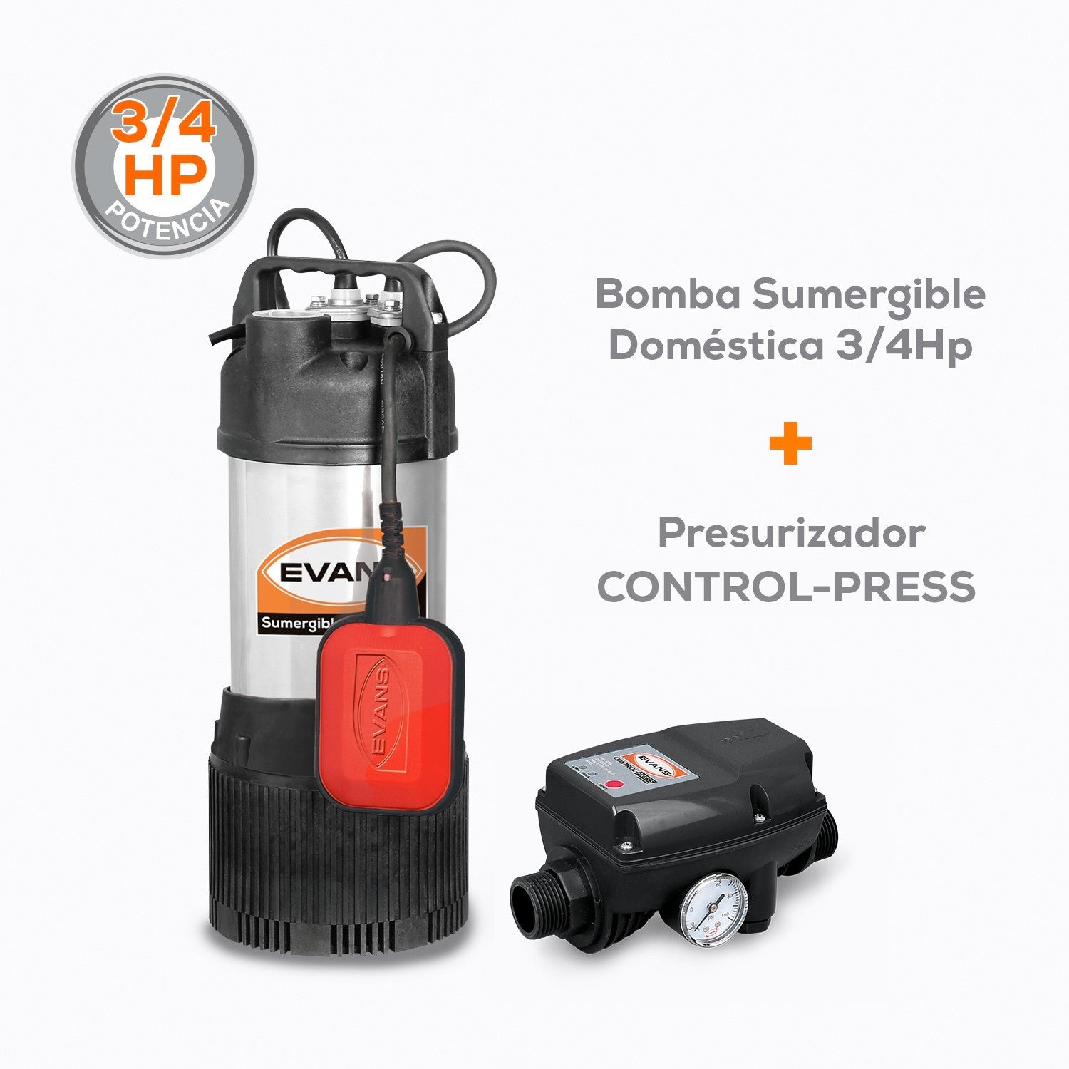 KIT INTEGRAL DE PRESION 3/4 HP - KIT-SPM1075
