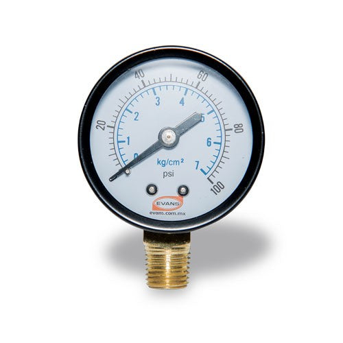MANÓMETRO 0-100 PSI 1/4 NPT - MA100-1/4