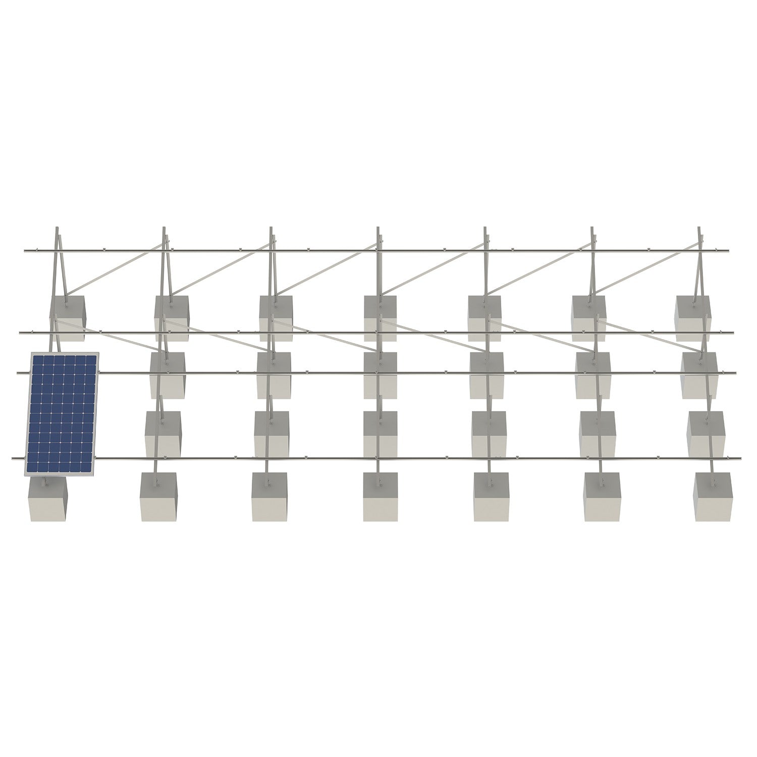 ESTRUCTURA PARA 20 PÁNELES SOLARES 2X10 - ASB20MFVG-2X10